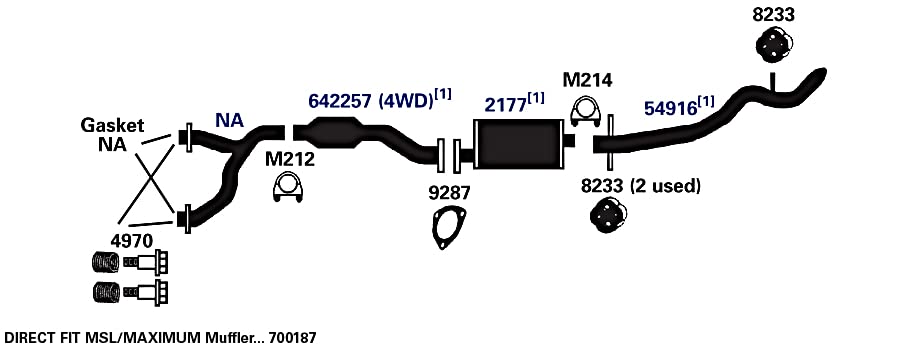Exhaust Muffler AP Exhaust Products 700187