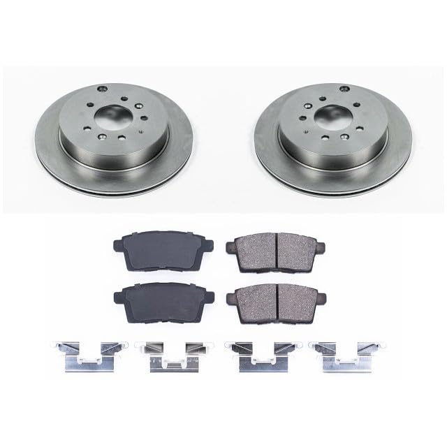 Power Stop KOE5876 Rear Replacement Brake Kit-OE Brake Rotors & Ceramic Brake Pads For Mazda CX-7 2007-2012 [Model Specific]
