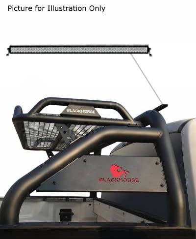 Atlas Roll Bar Black W/40 LED Light Bar Compatible with (GMC-Ford-Dodge) Black Horse - RB-BA1B-KIT