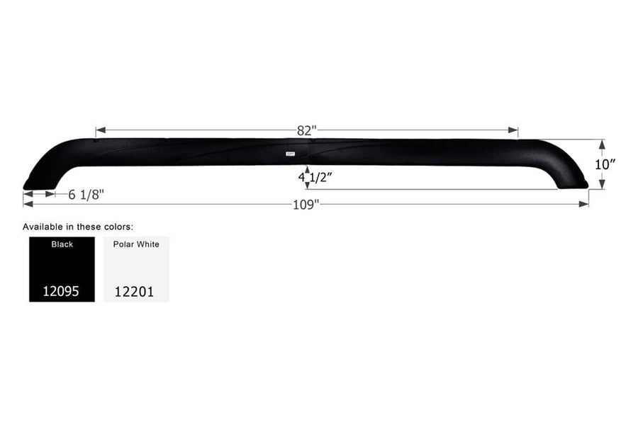 Triple Axle Fender Skirt ICON 12201 FS2095 for Eclipse Attitude - Polar White