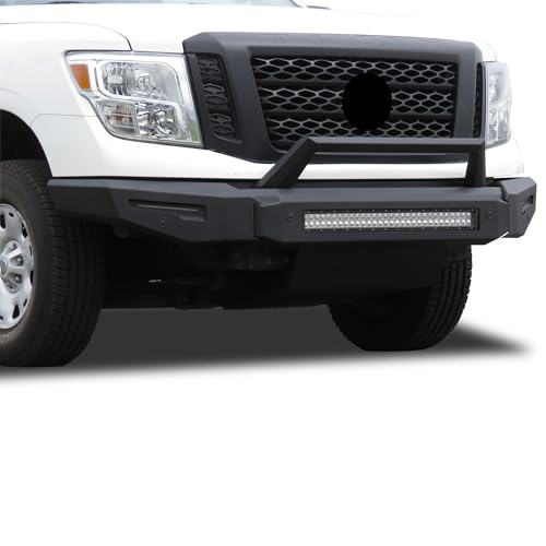 Armour II Heavy Duty Black Horse Modular Front Bumper Matte Black Compatible with 2016-2024 Nissan Titan XD-AFB-NIXD