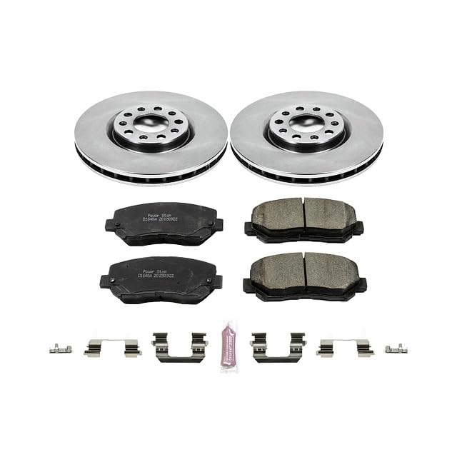 Brake Kit Power Stop For Chrysler 200 2015-2017 Dodge Dart 2013-2016 [Model Specific] Front Replacement Brake Kit-OE Brake Rotors & Ceramic Brake Pads KOE6372
