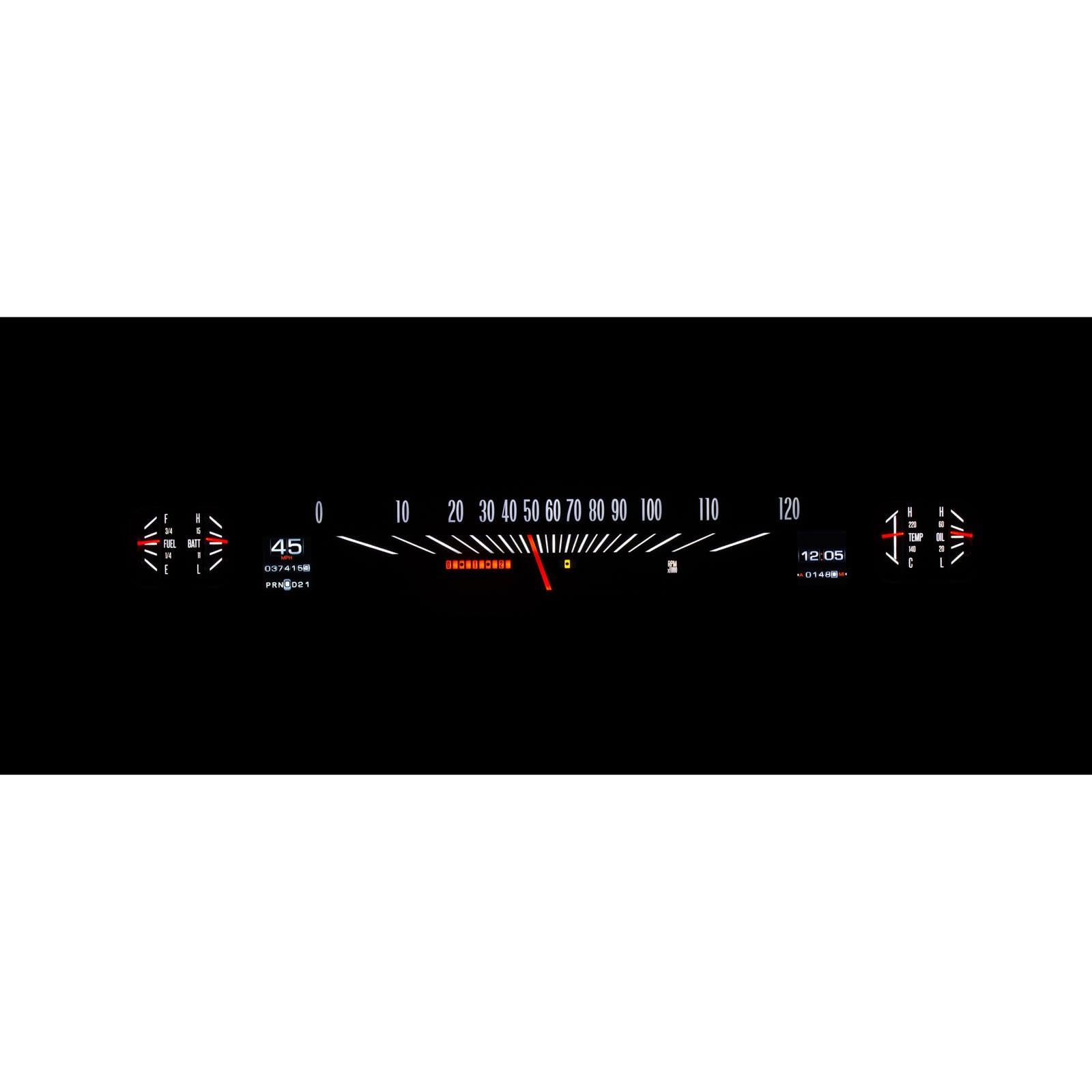 Dakota Digital Retrotech Gauge Instrument System RTX-66C-CVL-X Compatible with 1966-67 Chevy Chevelle/El Camino