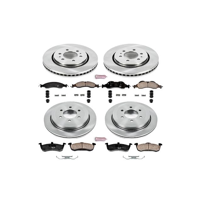 POWERSTOP Autospecialty KOE4109 Front and Rear Replacement Brake Kit-OE Brake Rotors & Ceramic Brake Pads