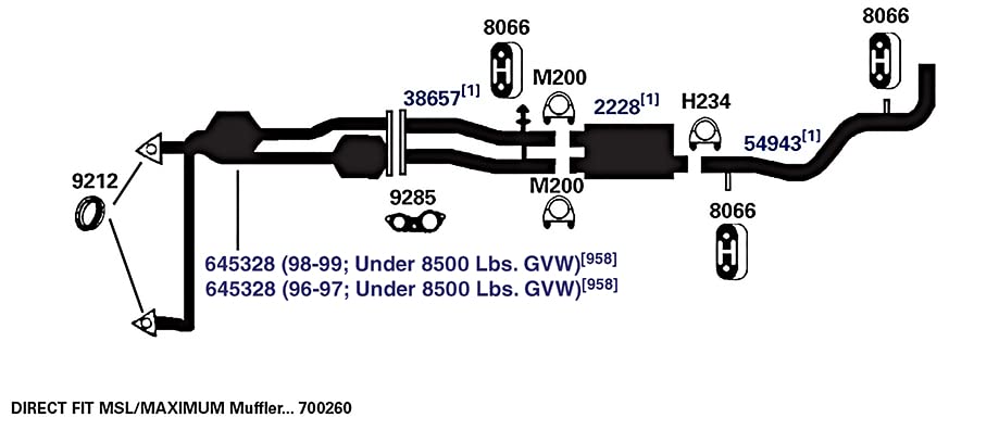 Exhaust Tail Pipe AP Exhaust Products 54943