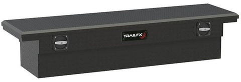 Ford F-150 TrailFX Tool Box 5.5 Foot Bed 2001-2026 Lockable Aluminum Crossover Low Profile, Single Lid, Diamond Tread, Matte Black, 19.25 Inch x 72 Inch x 13.5 Inch 8.6 Cubic Feet TrailFX 120723C