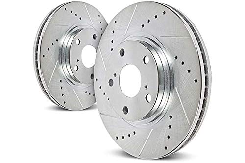 Power Stop Front AR83090XPR Drilled and Slotted Rotor Pair For Dodge Challenger 2015-2020, Dodge Charger 2015-2020 [Model Specific]