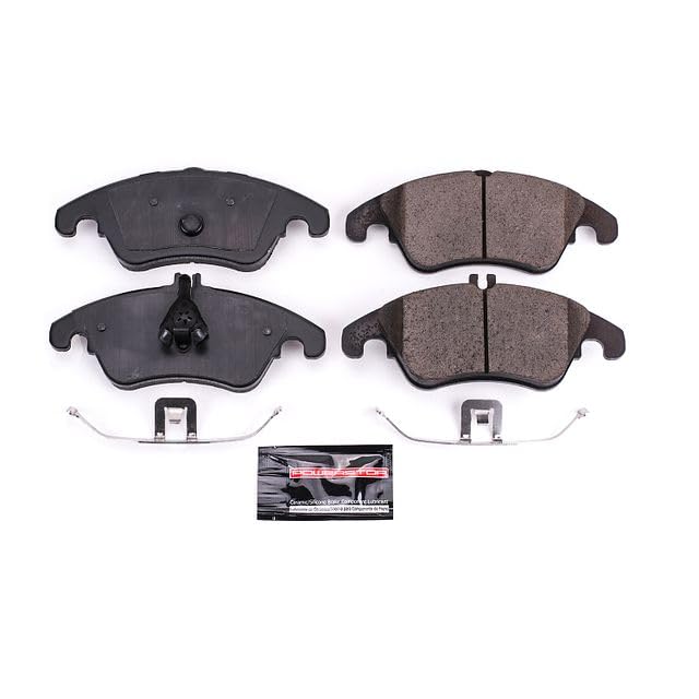 Power Stop Z23-1342 Z23 Sport Carbon Fiber Infused Ceramic Brake Pads with Hardware For C250, C300, C350, CLS400, E250, E350, E400, E550, E550, SLC300, SLK250, SLK, SLK350 [Model Specific]