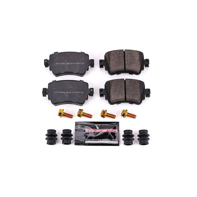 Power Stop Z23-1779 Z23 Sport Rear Carbon Fiber Infused Ceramic Brake Pads with Hardware For Q3, Q3 Quattro, VW GTI, VW Golf, VW Golf Alltrack, VW Golf SportWagen, VW Passat [Model Specific]