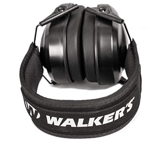 Walker's Noise-Blocking Compact Passive Youth & Women's Hunting Gun Range Shooting Hearing Protection Muff, Comfort Headband w/Metal Wire Frame, Black