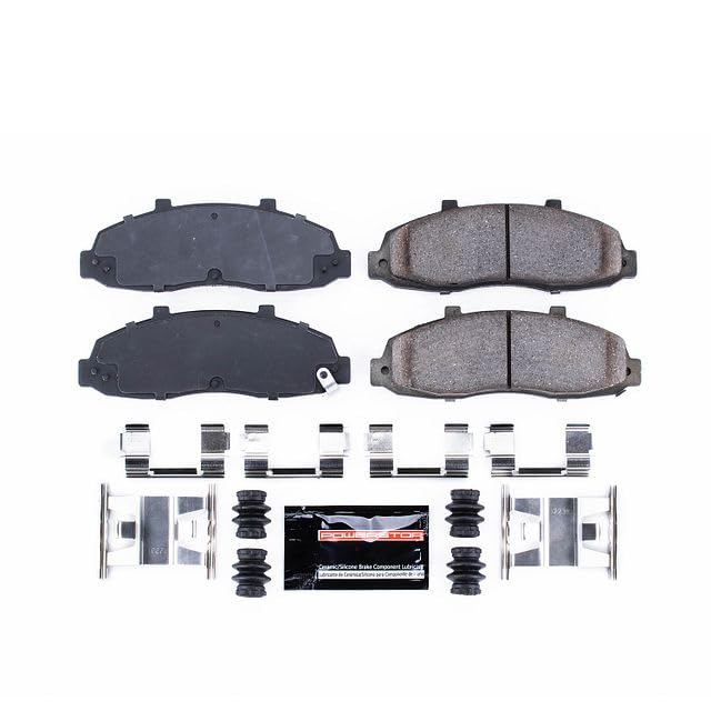 Power Stop Z23-679 Z23 Evolution Sport Carbon Fiber Infused Ceramic Brake Pads with Hardware Front