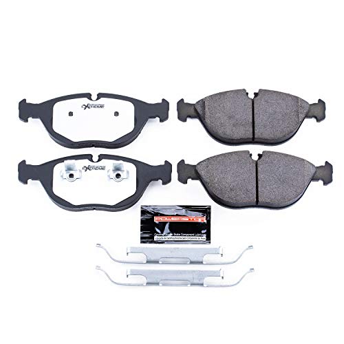 Power Stop Z26-682 Z26 Street Warrior Front Carbon Fiber-Ceramic Brake Pads with Hardware