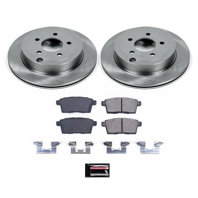 POWERSTOP Autospecialty KOE3060 Rear Replacement Brake Kit-OE Brake Rotors & Ceramic Brake Pads For Ford Edge 2007-2010, Lincoln MKX 2007-2010 [Model Specific]