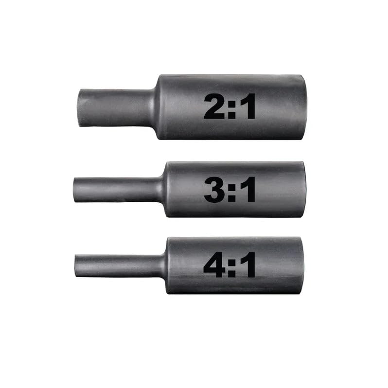 TUBING KIT: Shrink 110 PCS, 6" Lengths, 6 Sizes(1/8" to 1"), 2:1 Heat Shrink TUBING, Assorted Colors