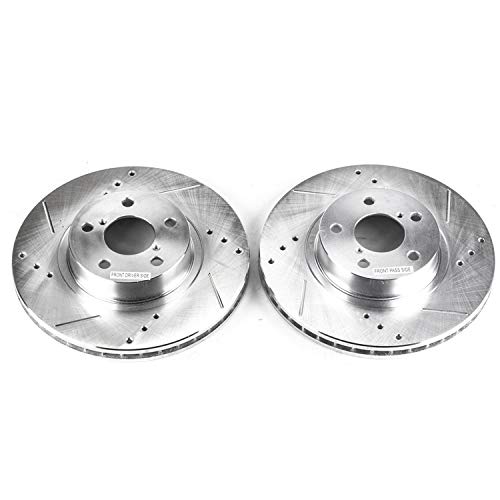 Power Stop Front JBR730XPR Drilled & Slotted Rotor Pair For Saab 9-2X, Subaru BRZ, Subaru Forester, Subaru Impreza, Subaru Legacy, Subaru Legacy, Subaru Out [Model Specific]