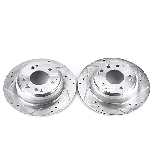 Power Stop Rear JBR529XPR Evolution Drilled & Slotted Rotor Pair For Acura Legend 1991-1995, Acura RL 1996-1998, Honda Odyssey 1995-1998, Isuzu Oasis 1996-1999 [Model Specific]