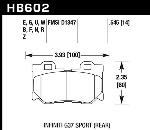 Hawk Performance Blue 9012 Motorsport HB602E.545 Brake Pads