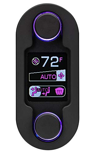 Dakota Digital DCC Climate Control - Vintage Air Gen IV 2-Knob, HDX-Style, Black, Black Alloy - Compatible with Most Vehicles