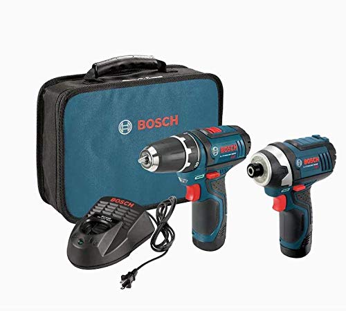2-Tool Bosch 12-Volt Max Power Tool Combo Kit with Soft Case (Charger Included and 2-Batteries Included)