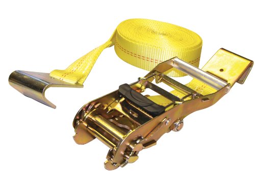 2" x 40' Yellow Erickson Ratchet Strap Tie-Down with Flat Hooks