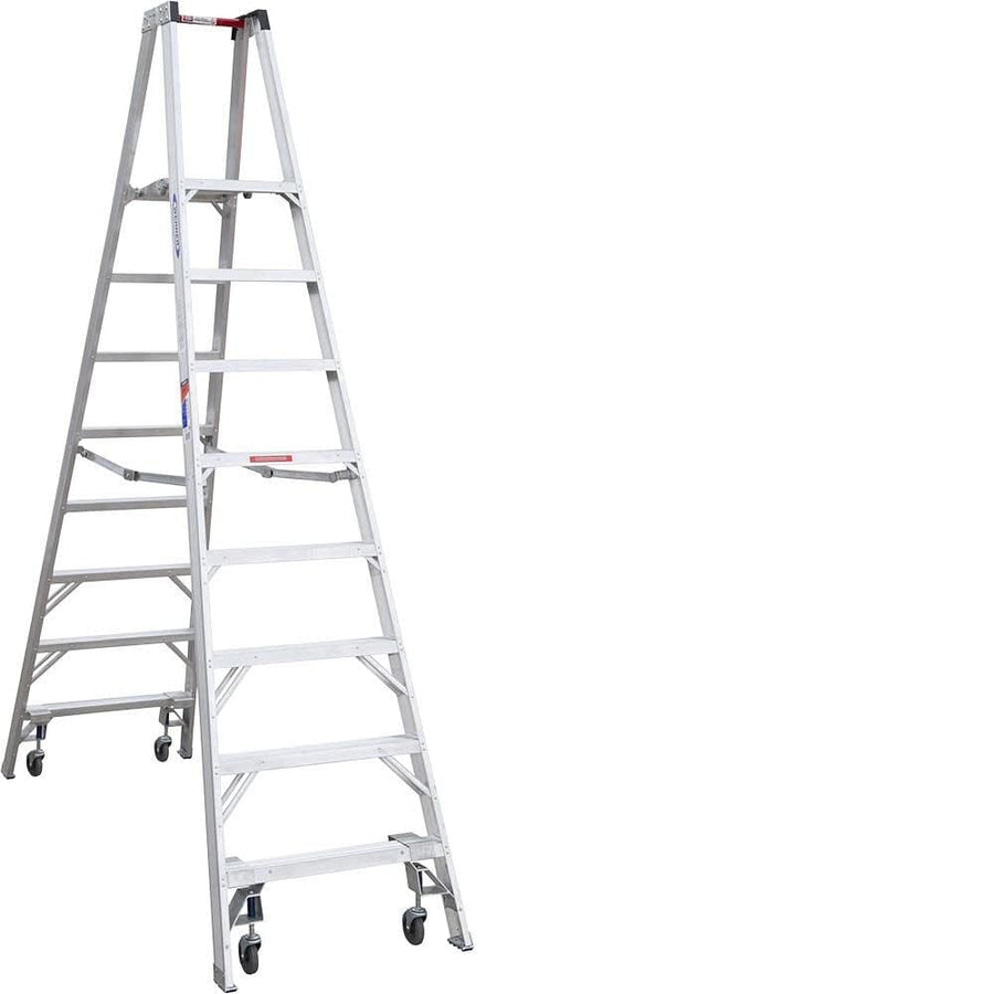 Twin Platform Ladder, Werner (PT378-4C) Aluminum