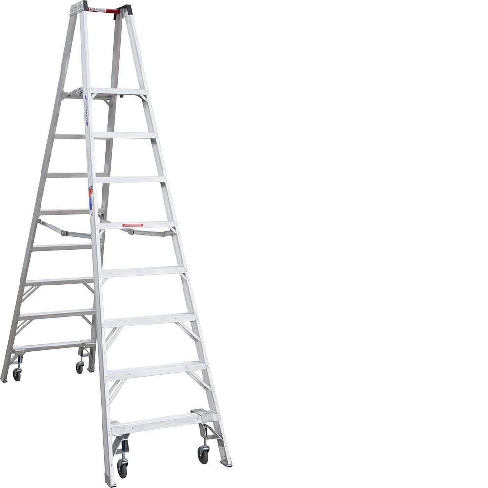 Twin Platform Ladder, Werner (PT378-4C) Aluminum