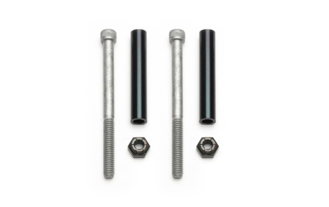 Brake Caliper Bridge Bolt Kit WilwoodWil230-15145, 1/4-20 in Thread, 3.25 in Long, Hex Head, Grade 8, Spacers/Nuts Included, Steel, Zinc Oxide, 0.810 in Rotor Thickness, Kit
