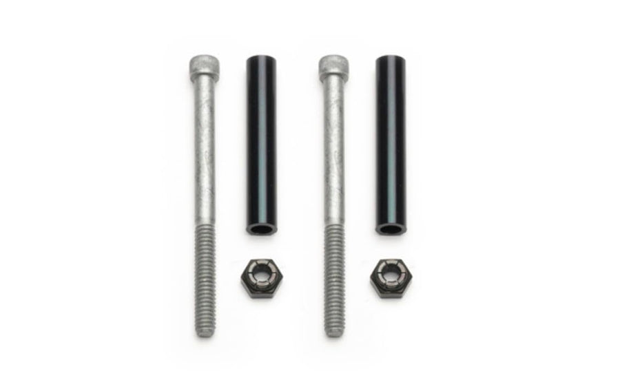 Brake Caliper Bridge Bolt Kit WilwoodWil230-15145, 1/4-20 in Thread, 3.25 in Long, Hex Head, Grade 8, Spacers/Nuts Included, Steel, Zinc Oxide, 0.810 in Rotor Thickness, Kit