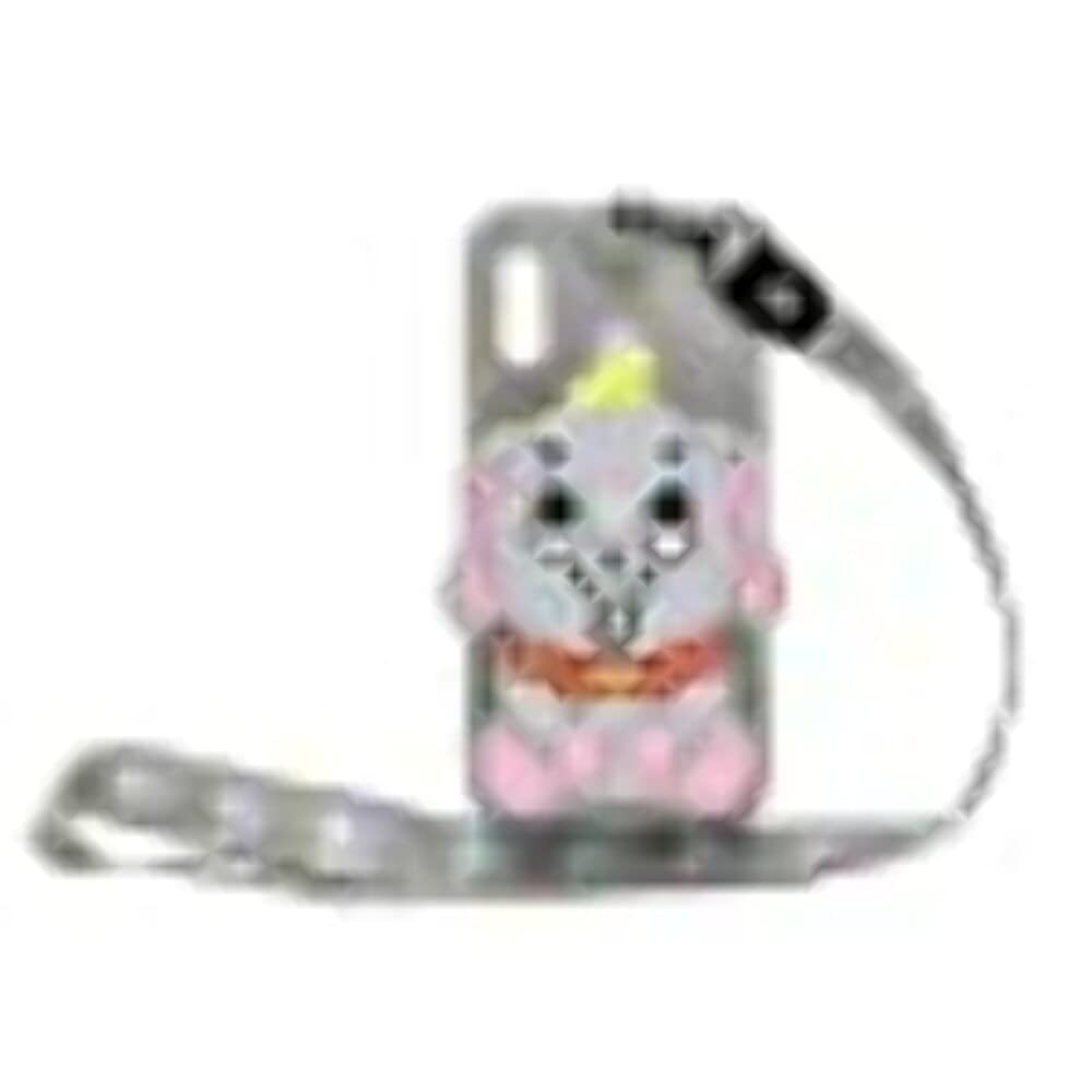 Wallet Case Gostyle Compatible with Samsung Galaxy A20E,Cute 3D Cartoon Animal Soft Silicone TPU Back Cover with Zipper Pocket and Neck Lanyard Strap Protective Cover,Grey Elephant
