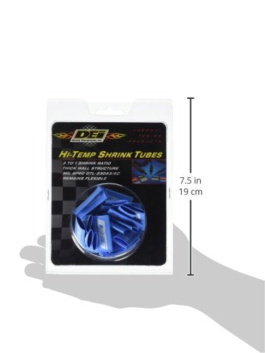 Design Engineering Blue 010831 12mm x 1.5" Spark Plug Wire/Boot Heat Shrink Tubes (Pack of 25)
