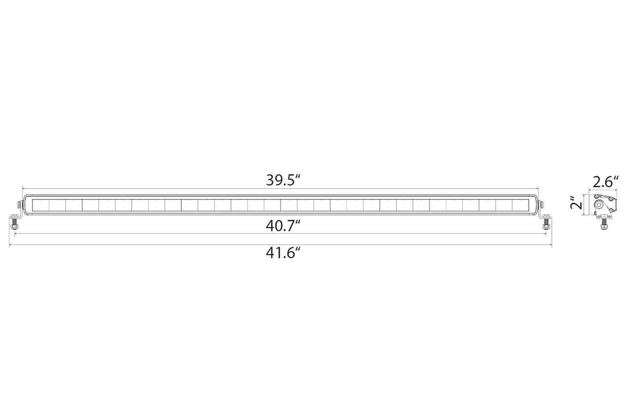 Bright Saber IM4x4 LED Single Row Light Bar - 40 in.