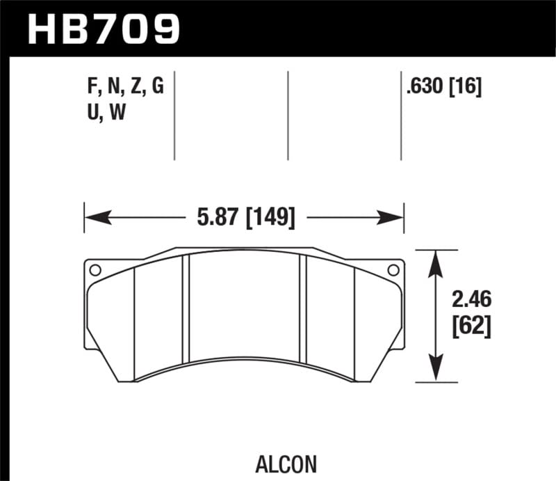 Hawk HB709F.630 Performance Street Brake Pad