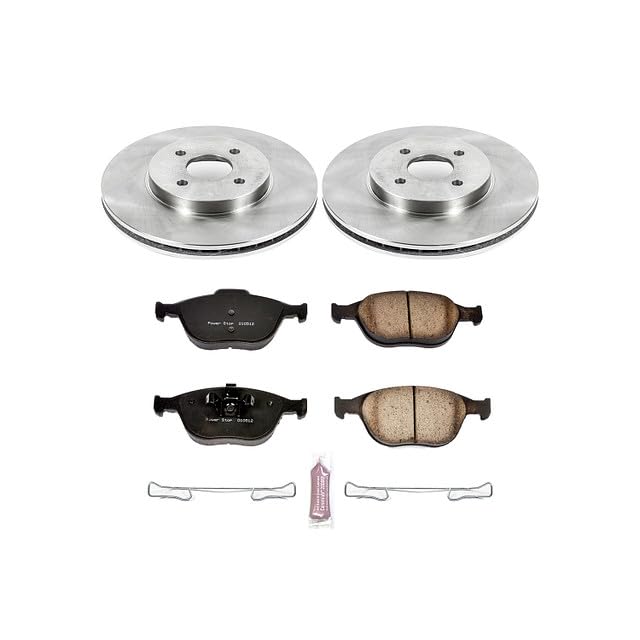 Power Stop KOE5101 Front Replacement Brake Kit-OE Brake Rotors & Ceramic Brake Pads For Ford Focus 2002-2004 [Model Specific]