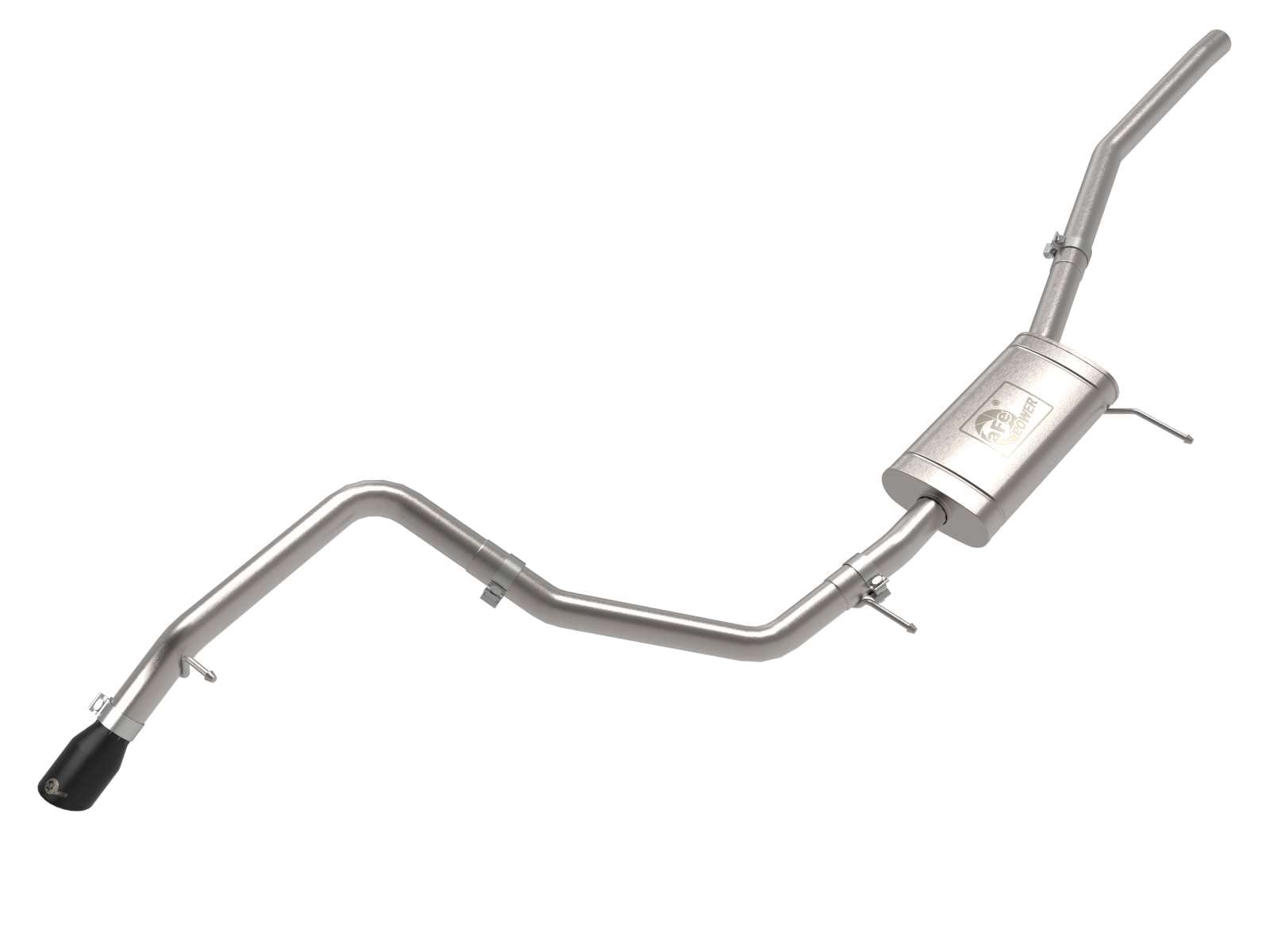 aFe Power 2-1/2 IN Vulcan Series 304 Stainless Steel Cat-Back Exhaust System w/Black Tip Fit Ford Maverick 22-23 L4-2.0L (t) 49-33145-B