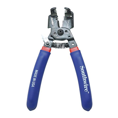 65172140 Southwire - SNM1214HH-US ROMEX BOXJaw Wire Stripper, Dual Wire Cutter Strips both 12/2 & 14/2 Romex NMB JACKETS and 12 and 14 AWG Solid Wire