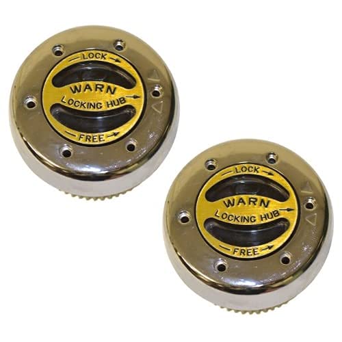 Premium WARN 62672 Manual Locking Hub with Zinc Aluminum Alloy Dial, Dual Seals and 35 Splines, Chrome, 1 Pair