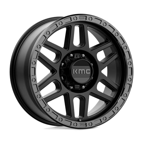 KMC Wheels 20X9 MESA 8X1705 0mm SATIN BLACK WITH GLOSS BLACK LIP - KM54429087700