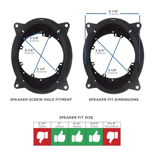 Metra Electronics 82-8150 Speaker Adapters 6-6 3/4" Fits Select 2012-2024 Toyota and Lexus Models
