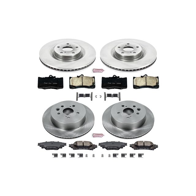 Power Stop KOE6947 Front and Rear Autospecialty Replacement Brake Kit-OE Brake Rotors & Ceramic Brake Pads For Lexus IS350 2014-2015 [Model Specific]