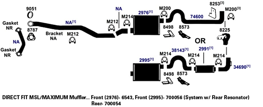 Exhaust Muffler AP Exhaust Products 700056