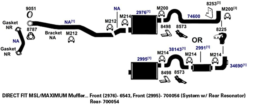 Exhaust Muffler AP Exhaust Products 700056
