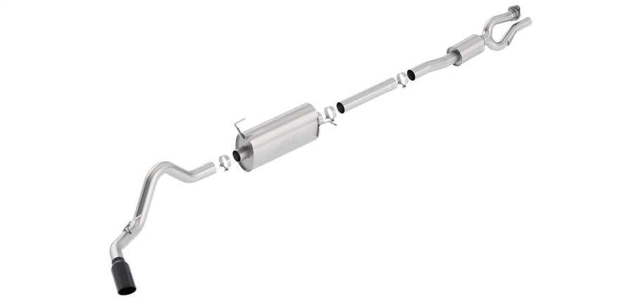 S-Type Borla Cat-Back 17-19 Ford F-250/350 Super Duty Side Exit Exhaust - Black Chrome Tip
