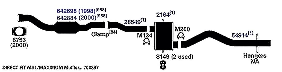 700397 AP Exhaust Products Muffler Exhaust