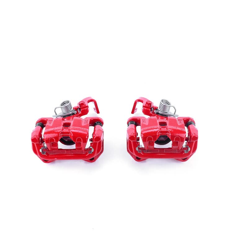 Power Stop Pair of High-Temp Red Powder Coated Rear Calipers For Mazda 6 2003-2005 [Model Specific]