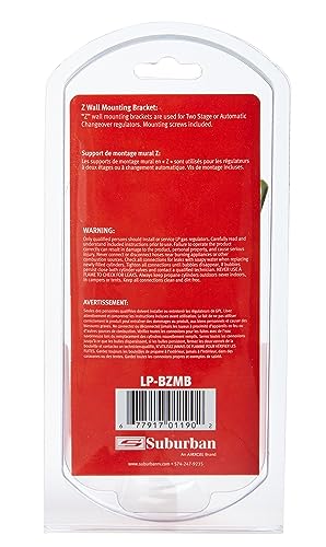 LP-BZMB Suburban Z-Shaped Wall Mounting Bracket for Safe and Secure Installation of Propane Gas Appliances in Your RV or Motorhome