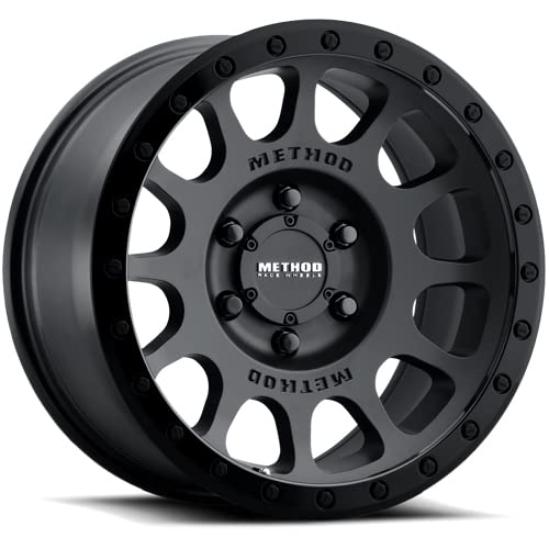Black Method Race Wheels 305 NV Wheel with Matte Gloss Lip (18 x 9. inches /8 x 6 mm, 18 mm Offset)