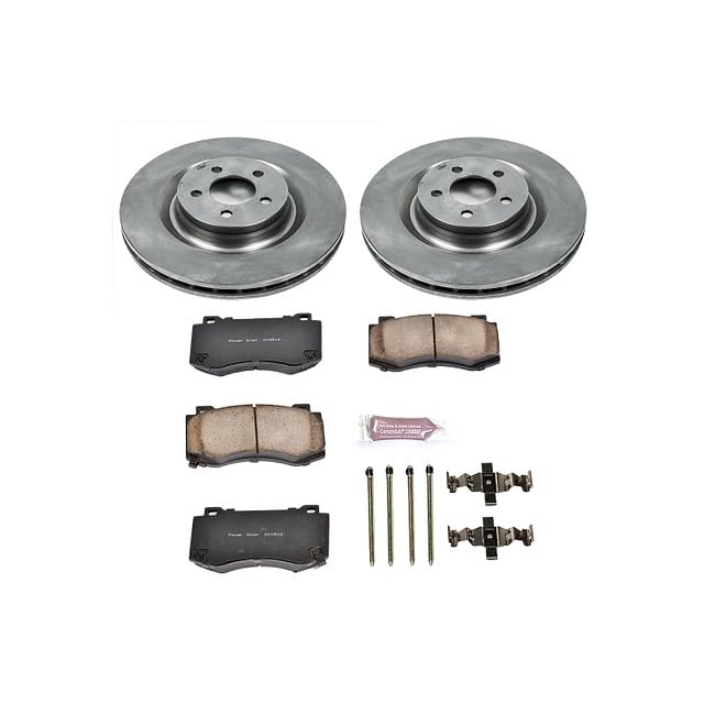 Power Stop Autospecialty KOE4695 Front Replacement Brake Kit-OE Brake Rotors & Ceramic Brake Pads For Chrysler 300 | Dodge Challenger Charger Magnum [Application Specific]