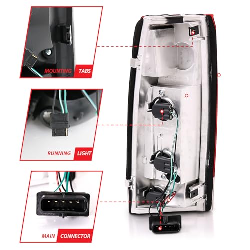 Dark Smoke AnzoUSA G2 Taillight for Chevrolet GM Truck - (Sold in Pairs)