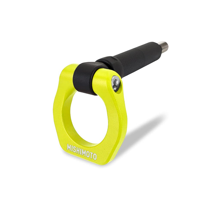 M14x1.5/135mm Mishimoto Racing Tow Hook, Neon Yellow