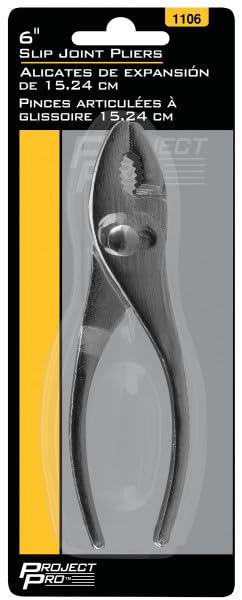 1106 Performance Tool 6-Inch Slip Joint Pliers - Heat Treated Alloy Steel, Precision Milled Jaws